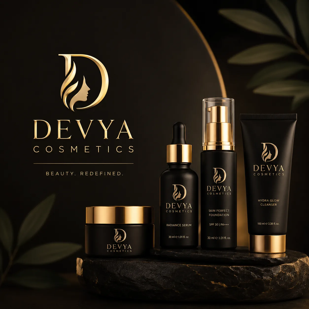 Devya Cosmetics &mdash; Complete brand identity, packaging, and go-to-market strategy for a premium skin