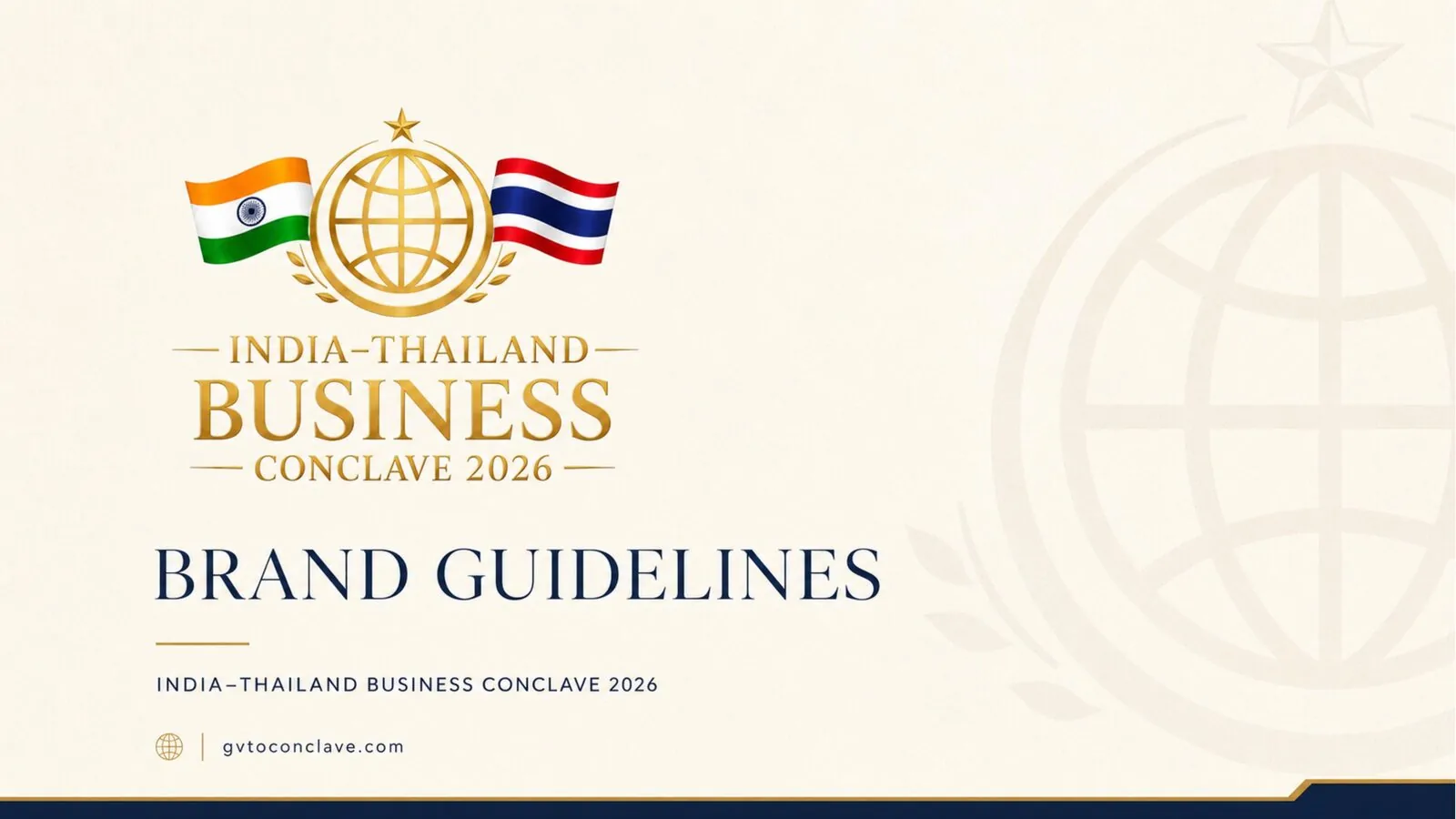 India–Thailand Business Conclave 2026 brand guideline spread 1