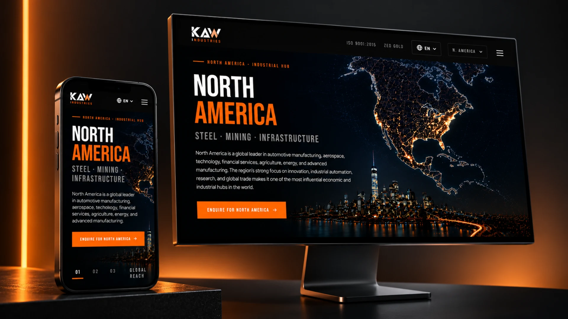 Kaw Industries &mdash; industrial brand identity and corporate website