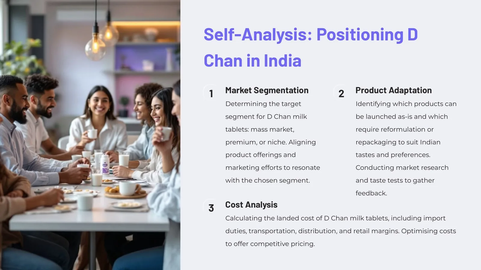Self-Analysis: Positioning D Chan in India