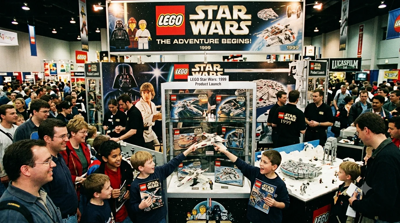 LEGO Star Wars inspired minifigure and collectible sci-fi scene